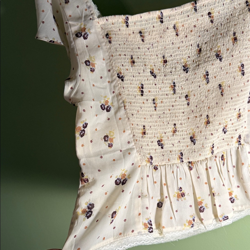 Free People Prairie Field Top. NWT. Swan combo - Picture 7 of 9